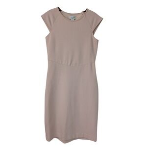 Carmen‎ Marc Valvo Blush Pink Sheath Dress Lace Back Sleeveless Size Medium NWT